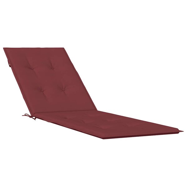 vidaXL Coussin de chaise longue rouge bordeaux mélangé (75+105) x 50 x 4cm