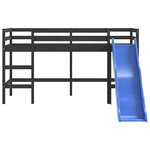 vidaXL Lit mezzanine d'enfants sans matelas avec toboggan 90x190 cm