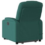 vidaXL Fauteuil inclinable de massage Vert foncé Tissu