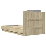 vidaXL Cadre de lit avec tête de lit chêne sonoma 75x190 cm