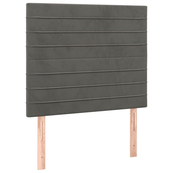 vidaXL Tête de lit Gris foncé 80x5x118/128 cm Velours