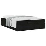 vidaXL Cadre de lit avec matelas Noir 140 x 200 cm Velours
