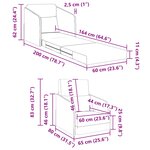 vidaXL Canapé-lit pliant Gris clair 65 x 80 x 83 cm Velours