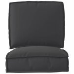 vidaXL Set de coussins de palette 2 Pièces Noir 50 x 50 x 12 cm