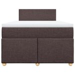vidaXL Sommier à lattes de lit avec matelas Marron foncé 120x200 cm