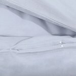 vidaXL Ensemble de housse de couette Gris 155x220 cm Microfibre légère