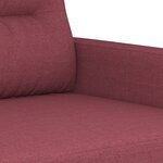 vidaXL Ensemble de canapés 3 Pièces avec coussins rouge bordeaux tissu