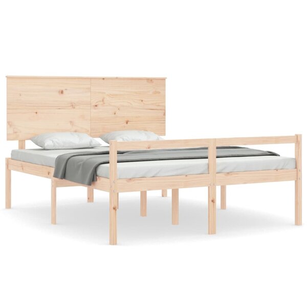 vidaXL Lit pour personne âgée sans matelas 160x200 cm bois massif