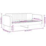 vidaXL Lit de repos vert foncé 80x200 cm velours