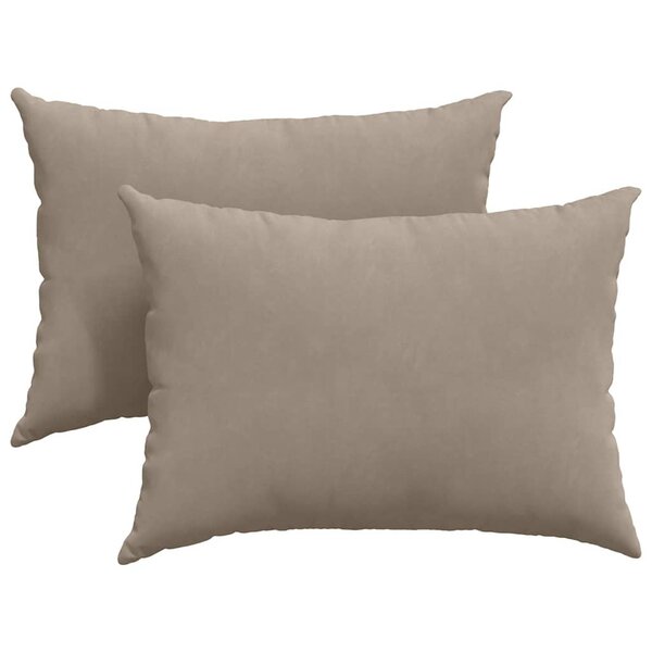 vidaXL Coussins de canapé 2 Pièces Taupe 70 x 50 cm tissu