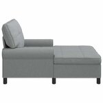 vidaXL Chaise longue avec coussin Gris clair 91 x 157 x 91 cm tissu