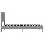 vidaXL Cadre de lit avec tête de lit Gris clair 90 x 190 cm Tissu