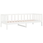 vidaXL Lit de jour Blanc 80x200 cm Bois de pin massif
