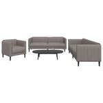 vidaXL Ensemble de canapés 3 Pièces taupe tissu