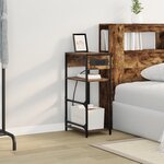 vidaXL Cabinet de chevet Chêne fumé 40 x 27 x 76 cm Bois d'ingénierie