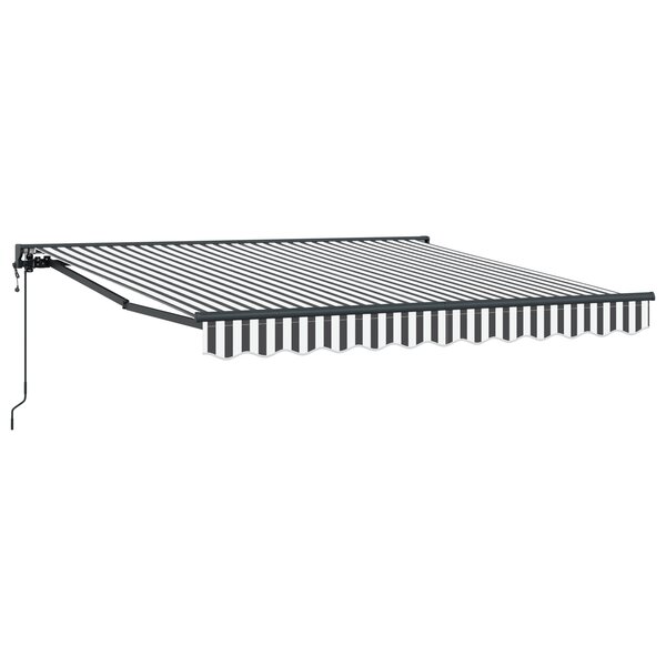 vidaXL Auvent Rétractable Anthracite et blanc 350x250 cm tissu