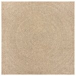 vidaXL Tapis ZIZUR 240x240 cm aspect de jute intérieur et extérieur