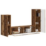 vidaXL Ensemble meuble TV 4 Pièces Bois ancien Bois d'ingénierie