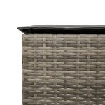 vidaXL Ensemble de bar de jardin 3 Pièces et coussins gris résine tressée