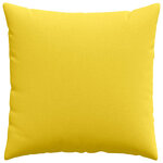 vidaXL Coussins de canapé 2 Pièces Jaune clair 80 x 80 cm tissu