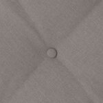 vidaXL Coussin de Dos Taupe 60 x 19 x 50 cm tissu