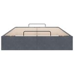 vidaXL Cadre de lit ottoman sans matelas gris foncé 120x190 cm velours
