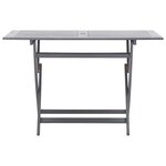 vidaXL Ensemble à manger de jardin 5 Pièces Bois d'acacia massif Gris