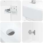vidaXL Meuble de salle de bain avec robinet Blanc brillant