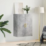 vidaXL Armoire murale gris béton 69 5x34x90 cm
