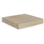 vidaXL Étagères murales flottantes 2 Pièces chêne 23x23 5x3 8 cm MDF