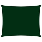vidaXL Voile de parasol tissu oxford rectangulaire 3x4 5 m vert foncé