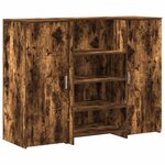 vidaXL Bureau de réception chêne fumé 135x50x103 5cm bois d'ingénierie