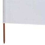 vidaXL Paravent 5 panneaux Tissu 600 x 160 cm Blanc sable
