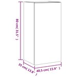 vidaXL Meuble TV mural avec lumières LED chêne fumé 40 5x35x80 cm