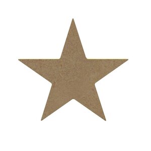 Étoile d'Hollywood en bois MDF à décorer - 15 cm