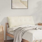 vidaXL Coussin de Dos Crème 120 x 50 cm Tissu en velours côtelé