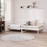 vidaXL Lit de jour Blanc Bois massif de pin 90x190 cm