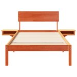vidaXL Cadre de lit avec tables de chevet avec tête de lit Marron cire