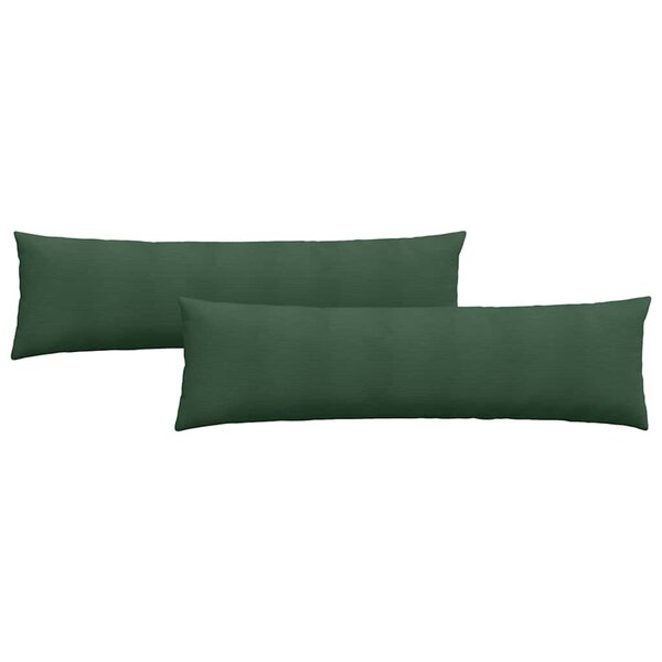 vidaXL Coussins de canapé 2 Pièces Vert foncé 145 x 40 cm