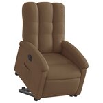 vidaXL Fauteuil inclinable électrique marron tissu