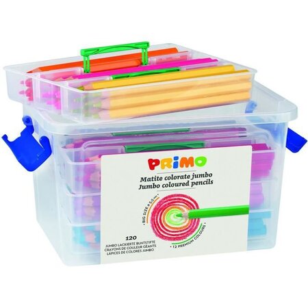 PRIMO Lot de 120 Crayons de Couleur Jumbo - P511MAXI120