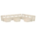 vidaXL Salon de jardin palette 11 Pièces Bois d'épicéa imprégné