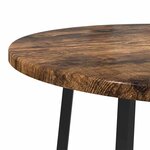Table d'appoint vidaXL 2 Pièces en chêne fumé  bois d'ingénierie et métal
