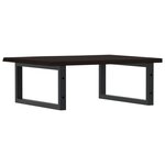 vidaXL Étagère de vasque murale acier et bois de chêne massif