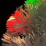 vidaXL Arbre de Noël artificiel pré-éclairé blanc 64 cm fibre optique