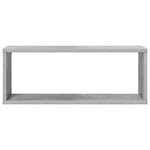 vidaXL Étagères murales cube 6 Pièces Gris béton Bois d’ingénierie