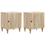 vidaXL Cabinet de chevet 2 Pièces Chêne Sonoma 43 x 34 5 x 50 cm