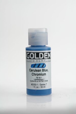 Peinture Acrylic FLUIDS Golden VII 30ml Bleu Céruléum Chrome