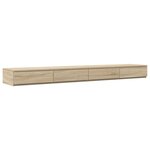 vidaXL Cadre de lit de rangement Chêne Sonoma 200x200 cm