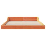 vidaXL Cadre de lit Marron cire 140 x 190 cm Bois massif en pin